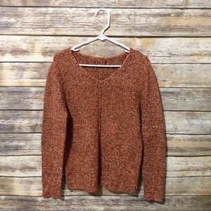 REI: Orange Knit Sweater AC056